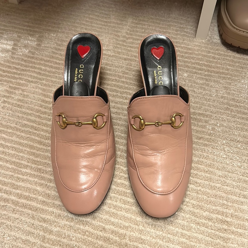Gucci Princeton Horsebit 75mm Mules.
